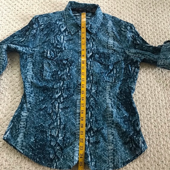 Zac&Rachel Blouse Shirt Snakeskin Print - Picture 9 of 10